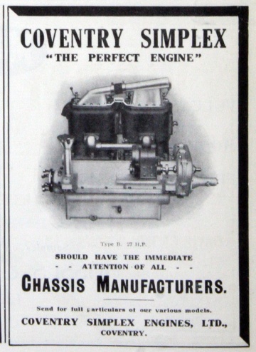 Coventry Simplex Engines - Graces Guide