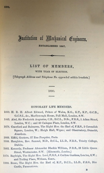 1890 Institution of Mechanical Engineers: Members - Graces Guide