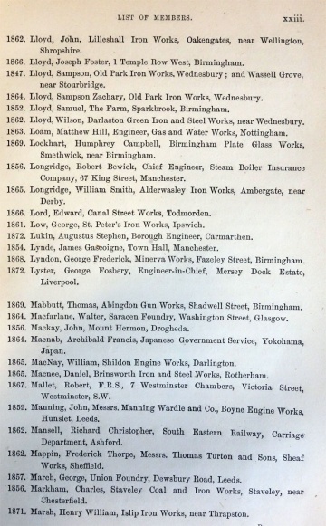 1872 Institution of Mechanical Engineers: Members - Graces Guide