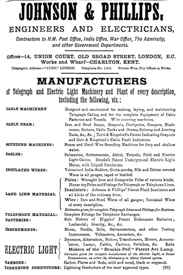 Johnson and Phillips - Graces Guide