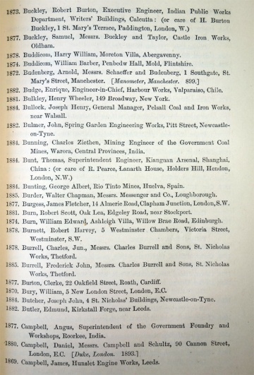 1885 Institution of Mechanical Engineers: Members - Graces Guide