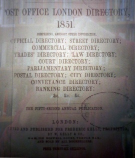 1851 Post Office London Directory - Graces Guide