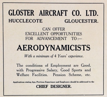 Gloster Aircraft Co Graces Guide