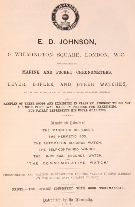 E. D. Johnson - Graces Guide